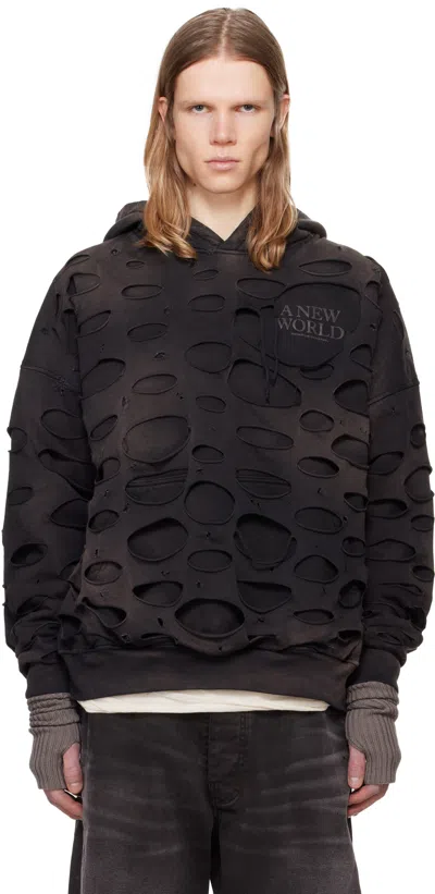 Alexander Digenova Black 'a New World' Hoodie In Vintage Black