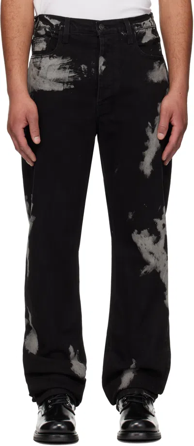 Alexander Digenova Black Bleach Straight Leg Jeans