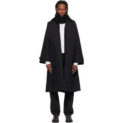 Alexander Digenova Black Canvas Trench Coat