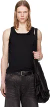 Alexander Digenova Black Layered Tank Top In Black