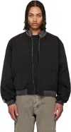 Alexander Digenova Distressed Bomber Jacket In Black