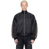 Alexander Digenova Black Rl Bomber Jacket In Black