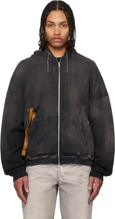 Alexander Digenova Black Rubber Band Hoodie