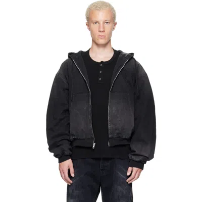 Alexander Digenova Black Underground Canvas Jacket In Vintage Black