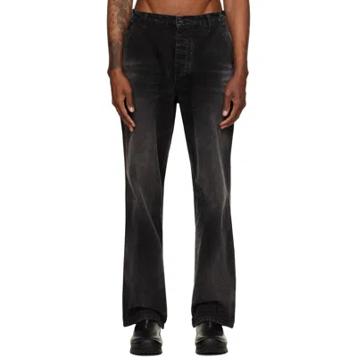 Alexander Digenova Black Underground Cargo Pants In Vintage Black