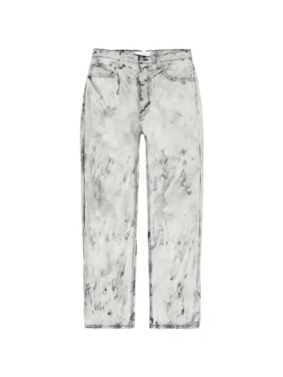 Alexander Digenova Bleach-effect Straight-leg Jeans In Blue