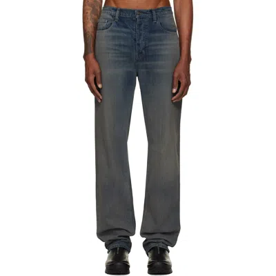 Alexander Digenova Blue Straight Leg Jeans In American Blue