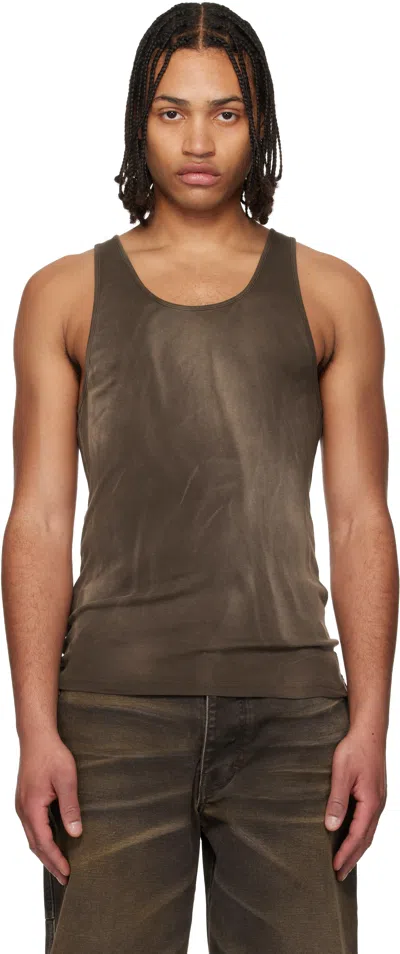 Alexander Digenova Brown Faded Tank Top