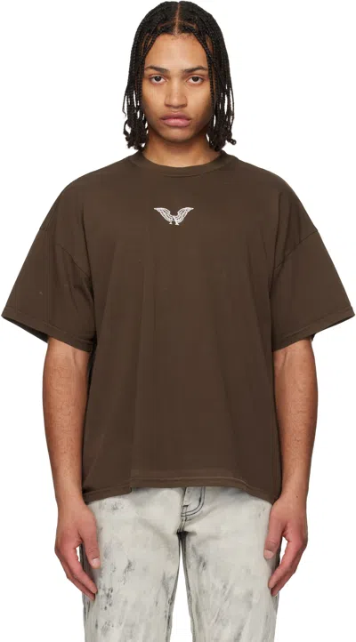 Alexander Digenova Brown Logo Inside Out T-shirt