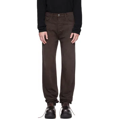 Alexander Digenova Brown Painter Jeans In Vintage Brown