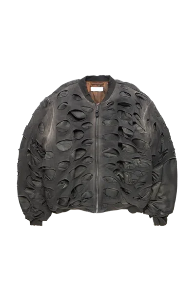 ALEXANDER DIGENOVA ALEXANDER DIGENOVA CUT OUT BOMBER BLACK OIL WASH