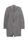 Alexander Digenova Cut Out Coat Grey Pigment In Gray