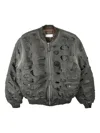 Alexander Digenova Double-layer Distressed Bomber Jacket In Green