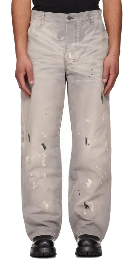 Alexander Digenova Gray Underground Painter Trousers In Neutral