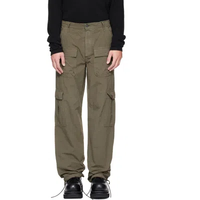 Alexander Digenova Green Cotton Cargo Pants In Army