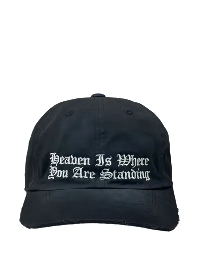 Alexander Digenova Heaven Distressed Baseball Cap In Black