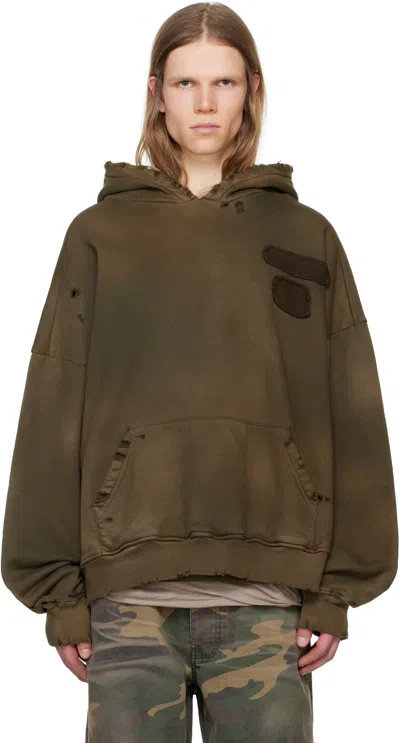 Alexander Digenova Khaki Army Hoodie In Army Green