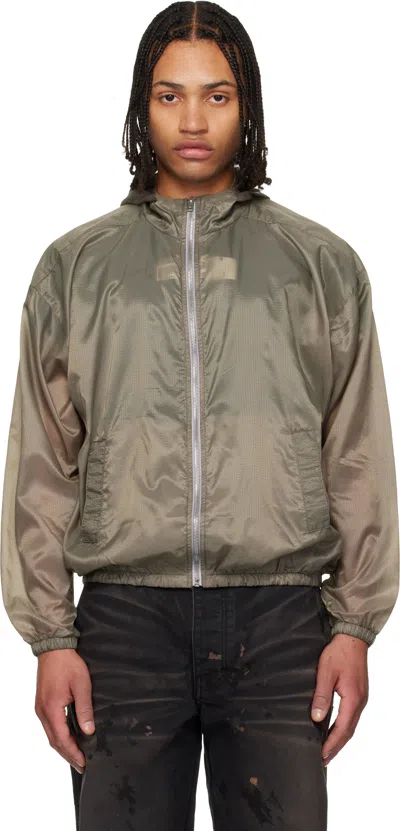 Alexander Digenova Khaki Taped Seam Rain Jacket In Brown