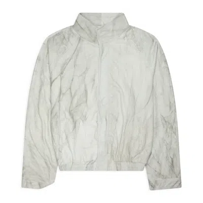 Alexander Digenova Leather Blade Jacket Grey In Neutral