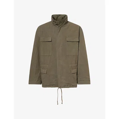 Alexander Digenova Mens M65 Relaxed-fit Cotton Jacket Army In Green