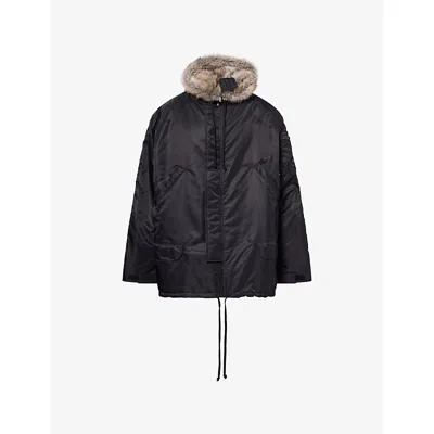 Alexander Digenova Mens N3b Faux-fur Trim Shell Coat Black