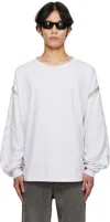 Alexander Digenova Off-white Taped Seam Long Sleeve T-shirt In White