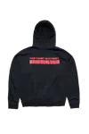 Alexander Digenova Red Light District Hoodie Washed Black In Black