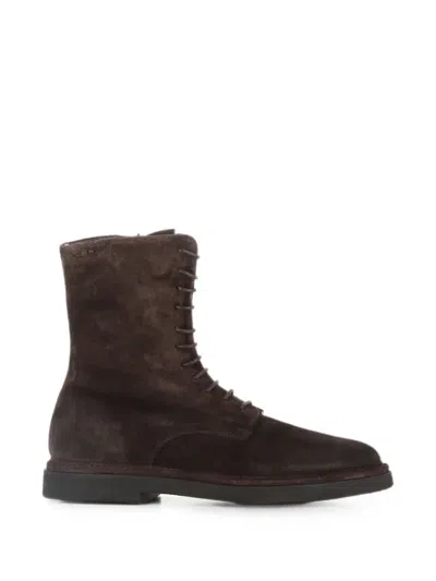 Alexander Hotto Amphibian Lace-up Suede Boots In Multi