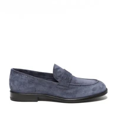 Alexander Hotto Blue Suede Moccasins