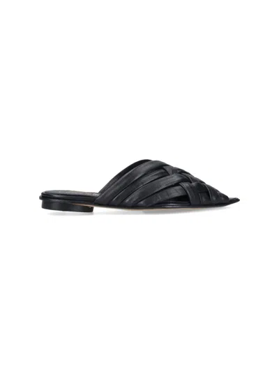 ALEXANDER HOTTO LAMBSKIN WOVEN SANDALS