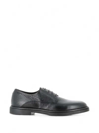 Alexander Hotto Deby Grainy Leather Derby Shoes In Black