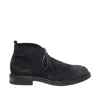 Alexander Hotto Deep Blue Suede Ankle Boot In Blue