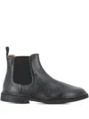 Alexander Hotto Elastic-panel Leather Chelsea Boots In Black