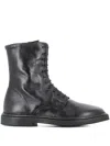 Alexander Hotto Lace-up Zip Boots In Black