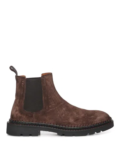 Alexander Hotto Leather Chelsea Boots In Brown
