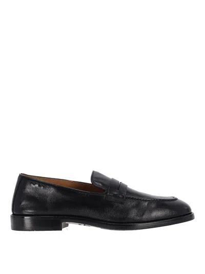 Alexander Hotto Leather Moccasins In Black