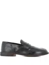 Alexander Hotto Leather Penny Loafers In Black