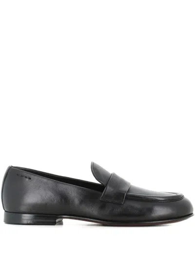 ALEXANDER HOTTO LEATHER STRAP LOAFERS
