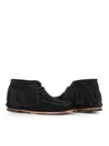 Alexander Hotto Fringed Suede Ankle Boots In Black