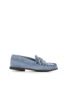 Alexander Hotto Suede Moccasin Loafers In Light Blue