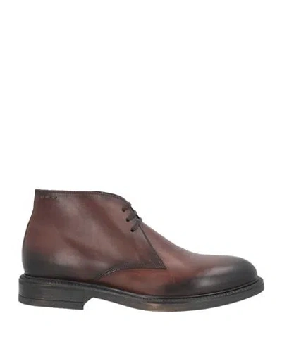 Alexander Hotto Man Ankle Boots Brown Size 7 Leather