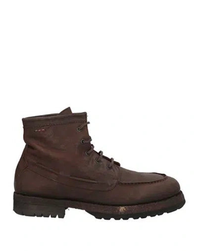 Alexander Hotto Man Ankle Boots Chocolate Brown Size 9 Leather