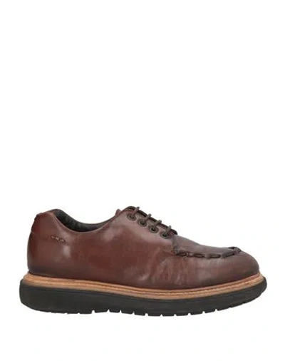 Alexander Hotto Man Lace-up Shoes Brown Size 8.5 Leather