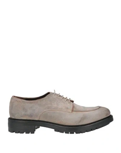 Alexander Hotto Man Lace-up Shoes Grey Size 9.5 Leather
