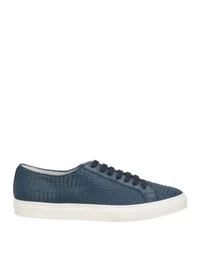 Alexander Hotto Man Sneakers Navy Size 13 Leather