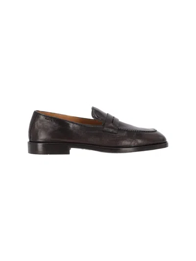 Alexander Hotto Men's 100% Leather Flat Loafer In Brown