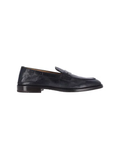 Alexander Hotto Men's 100% Leather Flat Shoe In Blue