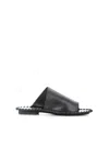 Alexander Hotto Whipstitch-trim Sandals In Black
