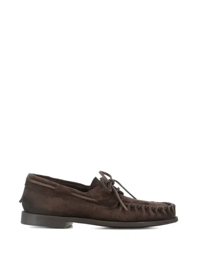 Alexander Hotto Suede Derby Shoes In Brown