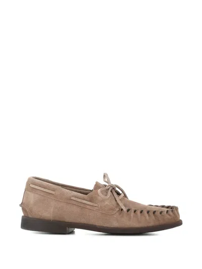 Alexander Hotto Suede Derby Shoes In Neutral